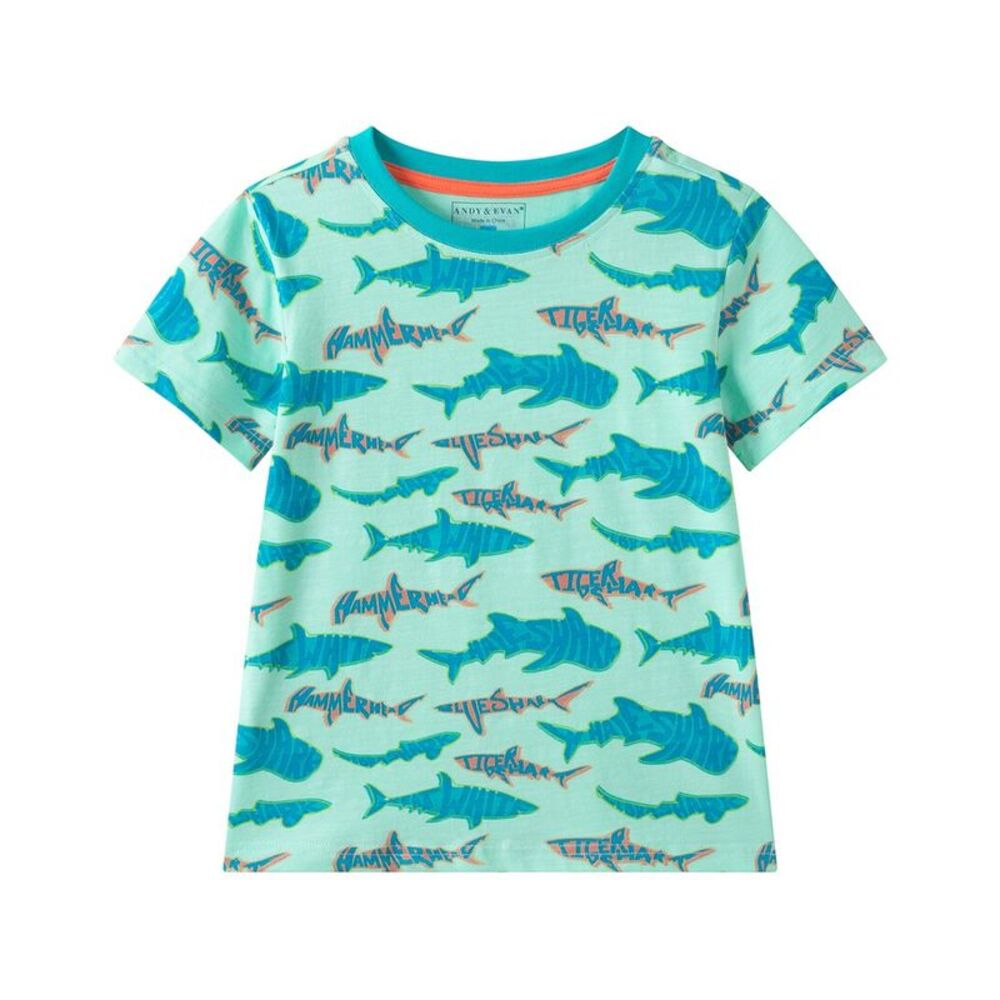 Andy & Evan Boys  Printed T-Shirt, Green